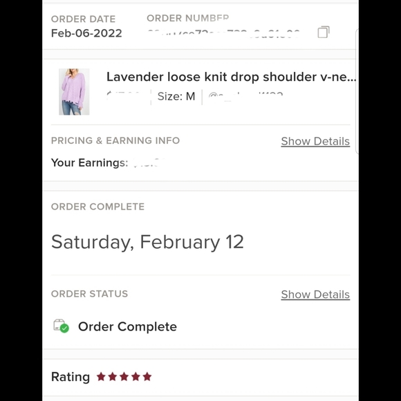 5⭐ Lavender v-neck raw distressed hem thick ribbed knit pullover sweater - Picture 7 of 9